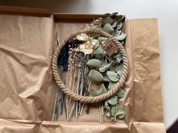 Loop DIY Set Metallring Boho Wanddeko Trockenblumen Ring Sisal Set zum Basteln
