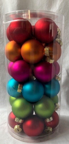 Kugeln Weihnachtsbaum bunt Christbaum Kugel D: 4 cm 30 Stk