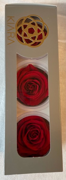 Rose gefriergetrocknet 3 Stk. Infinity Rosen Rot echte Rose Rosenkopf Vibrant Red