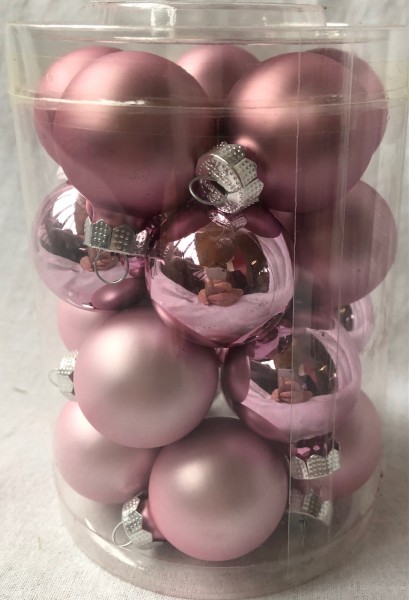 20 Stk. Kugeln Weihnachten Christbaum Rose Pink Blush 3 cm Baumschmuck