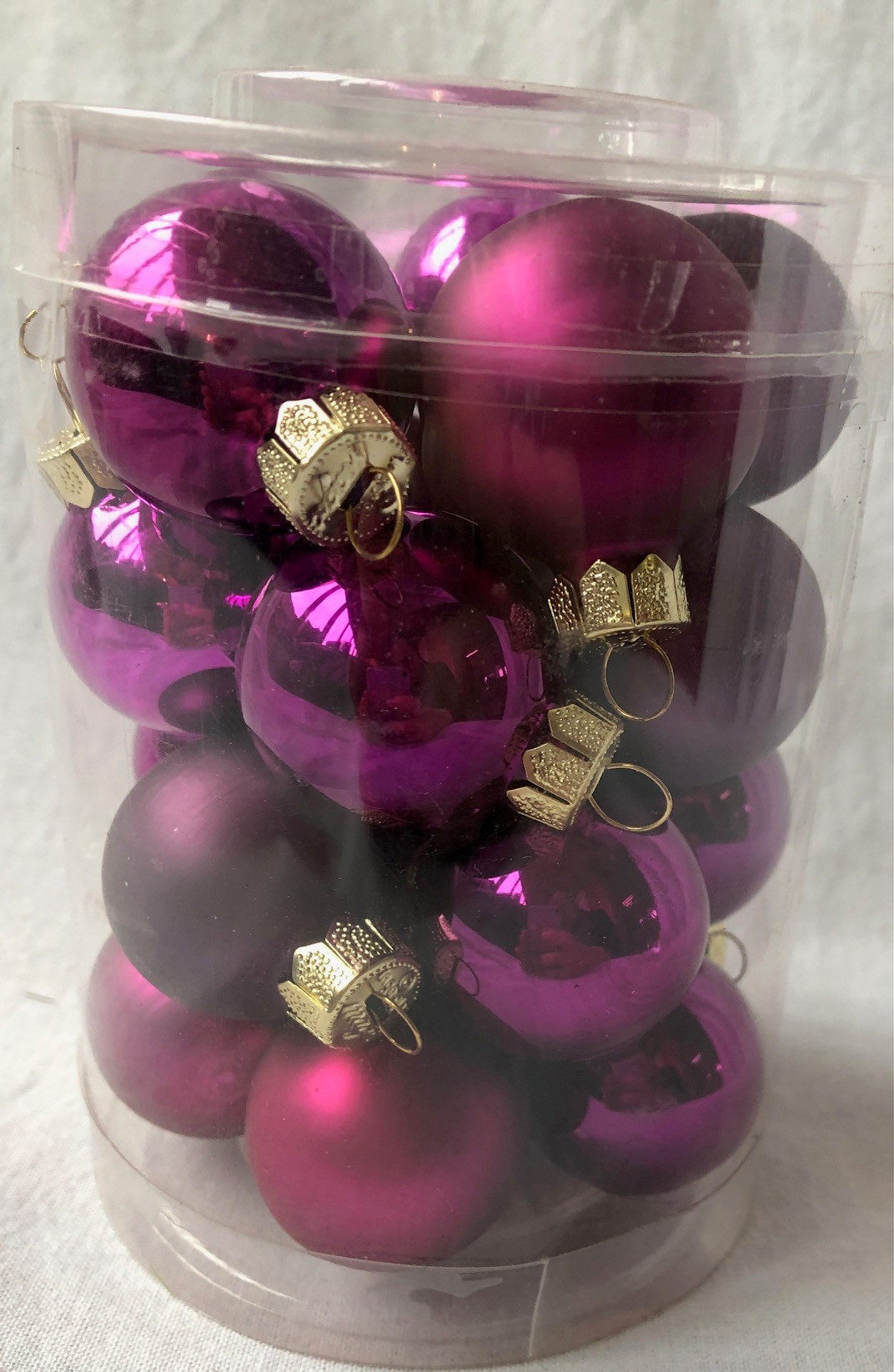 Inge Glas Christbaumkugeln Purple Deluxe Weihnachtsbaumschmuck violett lila edel 